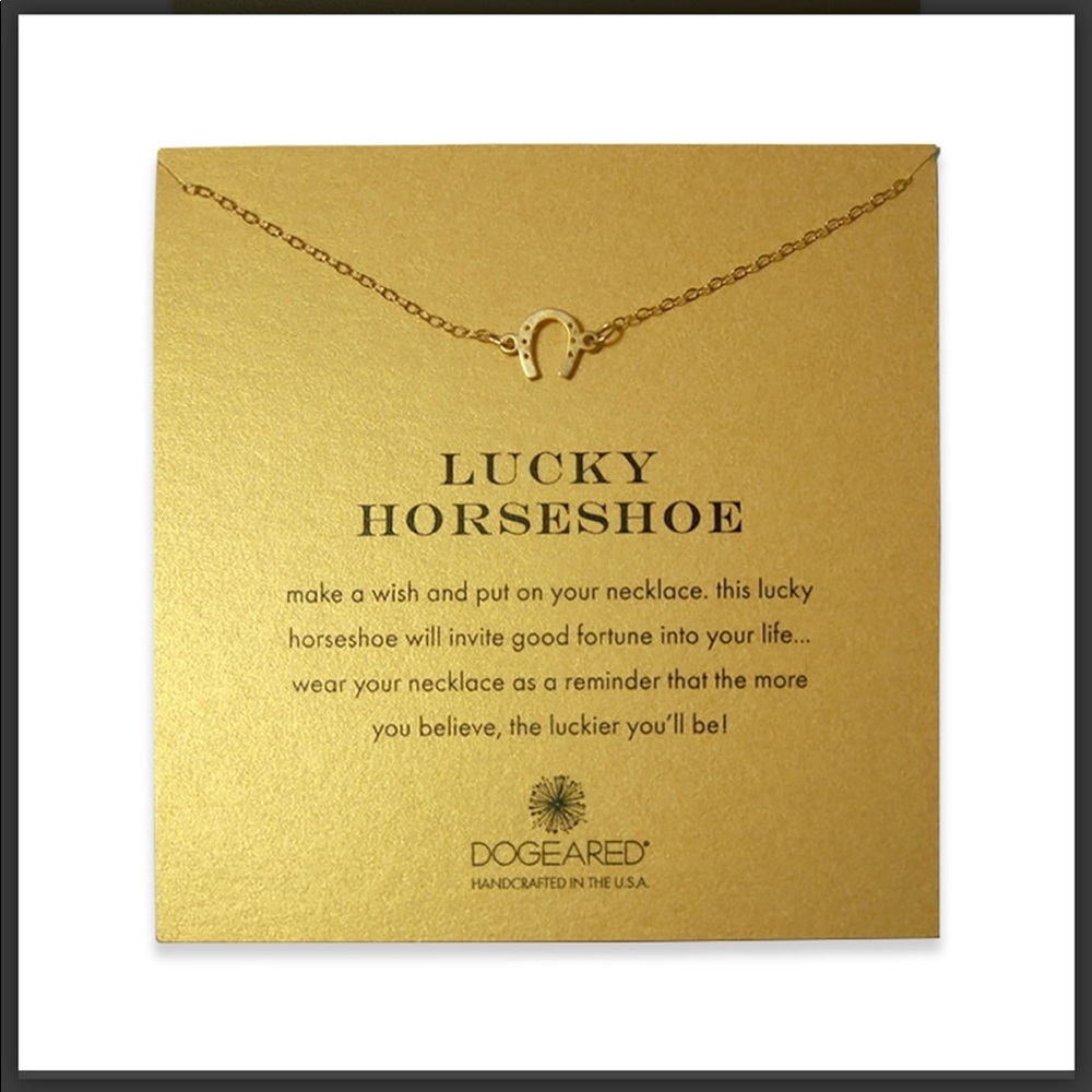 Dogeared Lucky Horseshoe necklace (gold)
